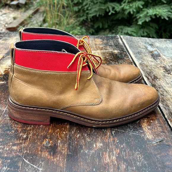 Cole Haan Other - Cole Haan Chukka leather Oxford boots with red details Cranston C1 men’s sz 8.5
